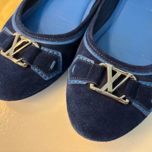 Louis Vuitton Navy Blue Ballerina Shoes - Picture 2 of 9